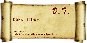 Dóka Tibor névjegykártya