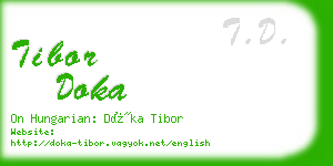 tibor doka business card